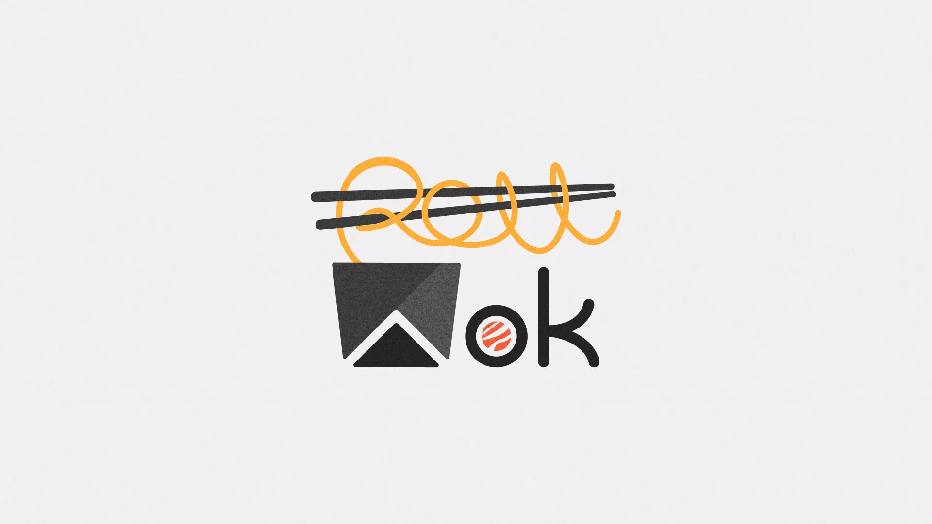 Разработка логотипа суши-бара «Roll Wok Club» в Ужуре